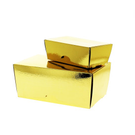 Caixa Bombons e Doces Ouro 13x7x5cm 250g (100 Uds)