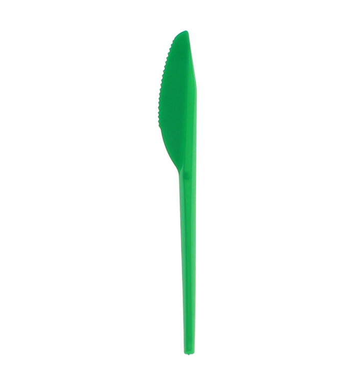 Faca de Plastico Verde PS 165 mm 