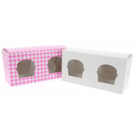 Caixa 2 Cupcakes Branco 19,5x10x7,5cm (160 Unidades)