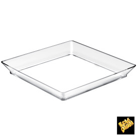 Bandeja Degustação Medium Transp. 13x13 cm (12 Uds)