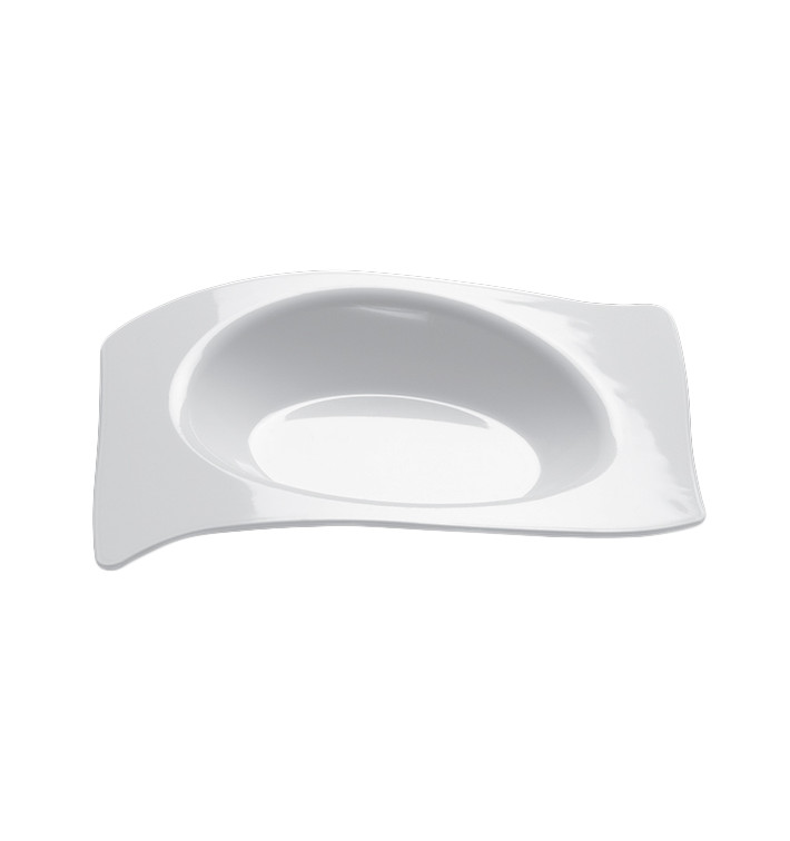 Prato Degustação Flat Branco 8x6,6 cm (500 Unidades)