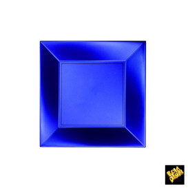 Prato Plastico Raso Azul Nice Pearl PP180mm (300 Uds)