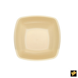 Prato Plastico Fundo Creme Square PP 180mm (300 Uds)