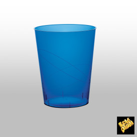 Copo Plastico Moon Cristal Azul Transp. PS 350ml (20 Uds)