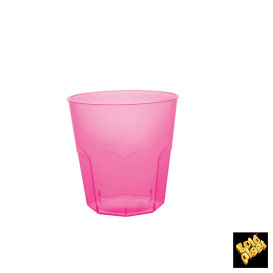 Copo Plastico Fucsia Transp. PS  Ø73mm 220ml (50 Uds)