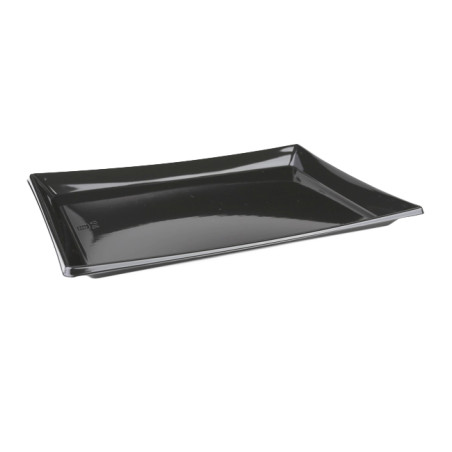 Bandeja Plastico Retang. Preto 16x22cm (50 Uds)