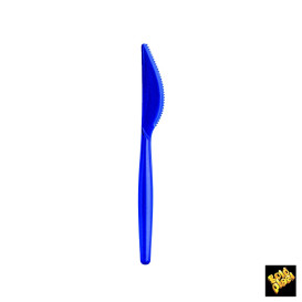 Faca de Plástico Easy PS Azul Perle 185mm (500 Uds)