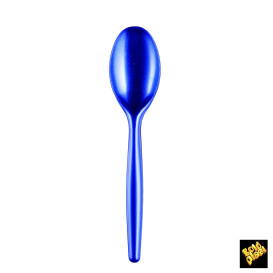 Colher de Plástico Easy PS Azul Perle 185mm (20 Uds)