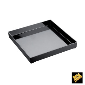 Bandeja Plastico Tray Preto 30x30cm (1 Unidades)