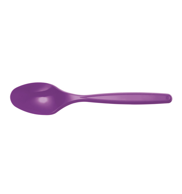 Colher de Plastico Violeta PS 120mm (40 Uds)