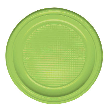 Prato Plastico Raso PS Verde Limão Ø220 mm (780 Unidades)