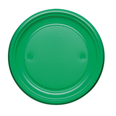 Prato Plastico PS Raso Verde Ø170mm (1100 Unidades)