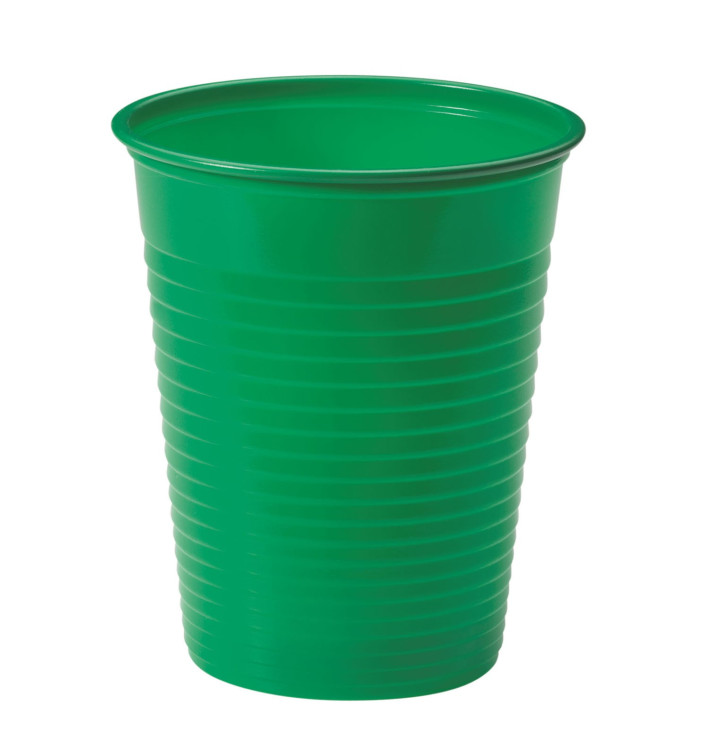 Copo de Plastico PS Verde 200ml Ø7cm (1500 Unidades)