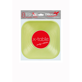 Tigela Plastico PP "X-Table" Limão 18x18cm (120 Uds)