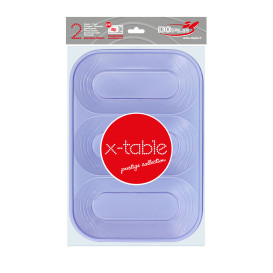 Bandeja Plastico PP "X-Table" 3C Violeta 330x230mm (30 Unidades)