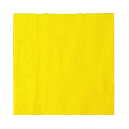 Guardanapos Papel 2 Folhas Amarelo 33x33cm (50 Uds)