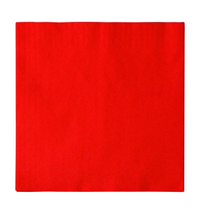 Guardanapos Papel 2 Folhas Vermelho 33x33cm (50 Uds)