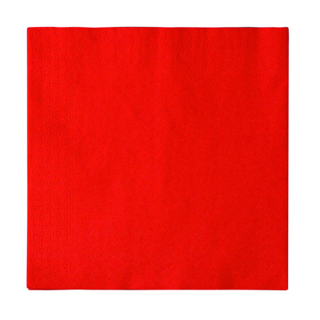 Guardanapos Papel 2 Folhas Vermelho 33x33cm (50 Uds)