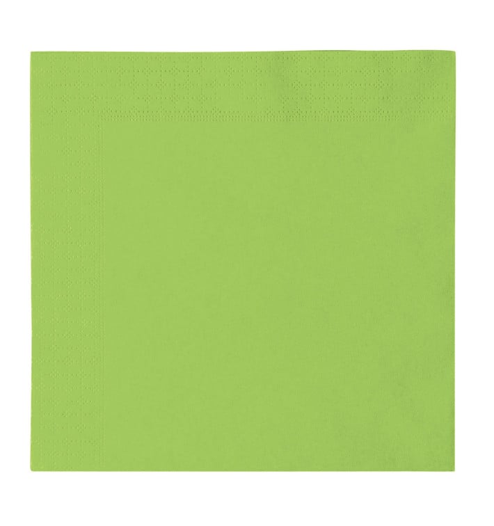 Guardanapos Papel 2 Folhas Verde lima 33x33cm (50 Uds)