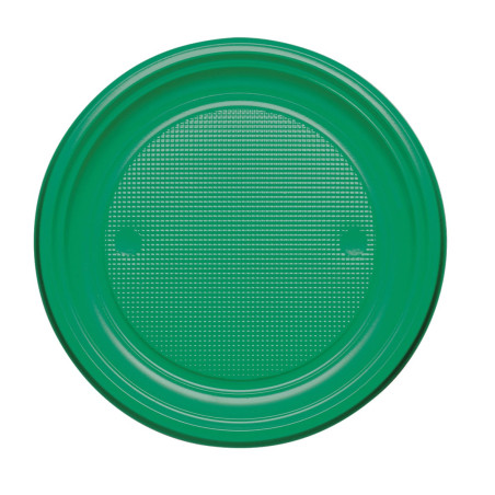 Prato Plastico PS Raso Verde Ø220mm (780 Unidades)