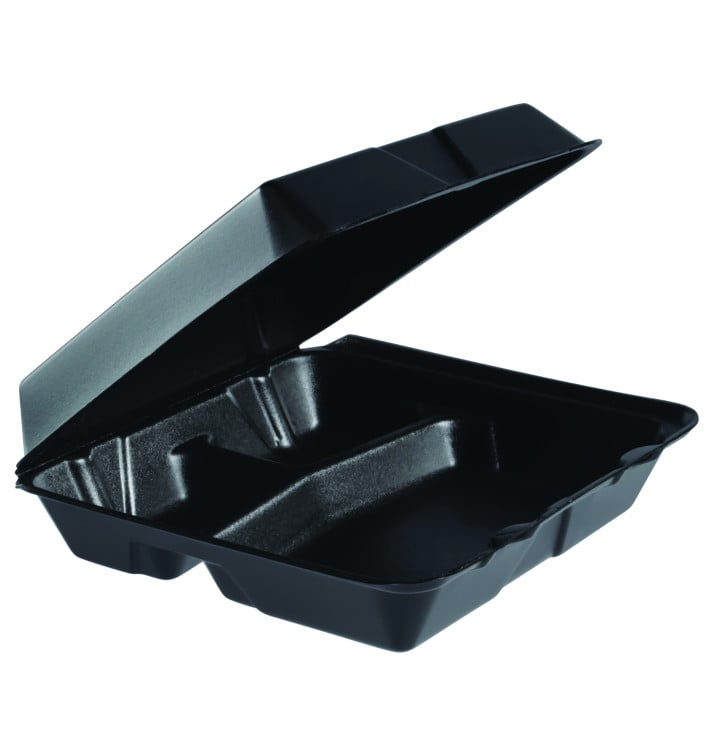 Embalagem Foam MenuBox 3C. Preto 240x235mm (100 Uds)