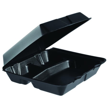 Embalagem Foam MenuBox 3C. Preto 240x235mm (100 Uds)