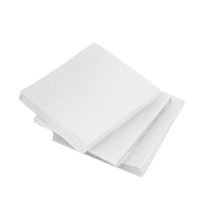 Guardanapos Papel Microdot Branco 20x20cm (2400 Uds)