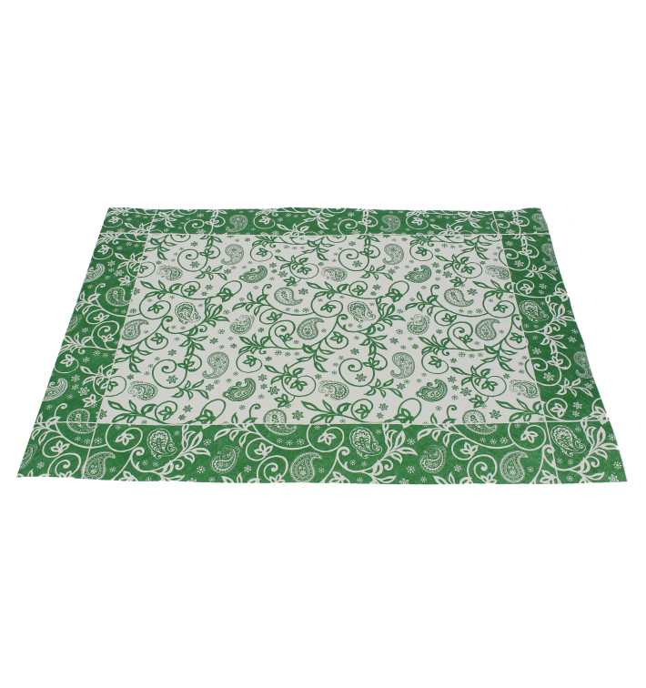 Toalhete Papel Mesa 30x40cm "Cachemir" Verde 50g (2500 Uds)