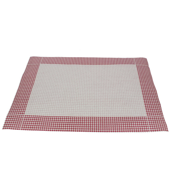 Toalhete Papel Mesa 30x40cm "Houndstooth" Bordeaux 50g (2500 Uds)