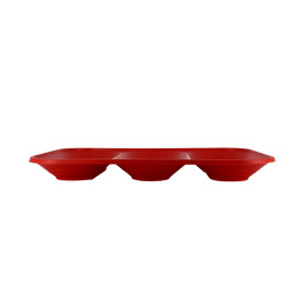 Bandeja Plastico "X-Table" 3C Vermelho PP 330x230mm (30 Unidades)