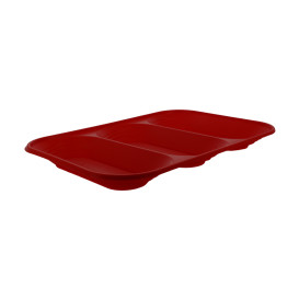 Bandeja Plastico "X-Table" 3C Vermelho PP 330x230mm (30 Unidades)