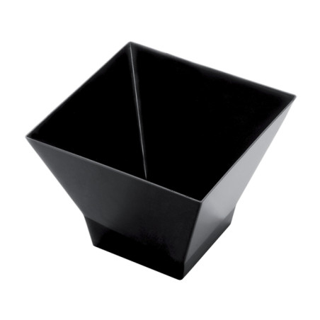 Tigela Degustação Reutilizável PS Pagoda Medium Preto 200ml 8x8cm (12 Uds)