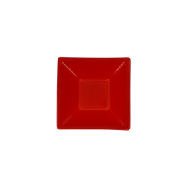 Tigela de Plastico PS Quadrada Vermelho 12x12cm (12 Uds)