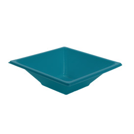 Tigela de Plastico PS Quadrada Turquesa 12x12cm (12 Uds)