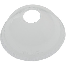 Tampa Cúpula Perfurada PET Cristal Ø9,8cm (100 Uds)