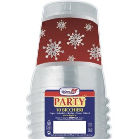 Copo Plastico "Diamant" PS Cristal Copo de Neve 200ml (10 Unidades)