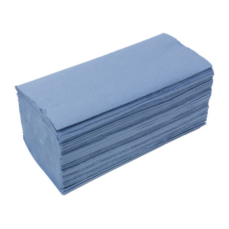 Toalha de Papel Seca Mãos Azul 1 Folha Z (150 Uds)