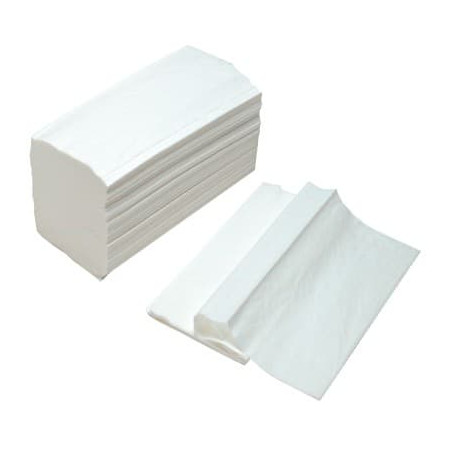 Toalha Papel Seca Mãos Tissue Branco 2 Folhas Z (150 Uds)