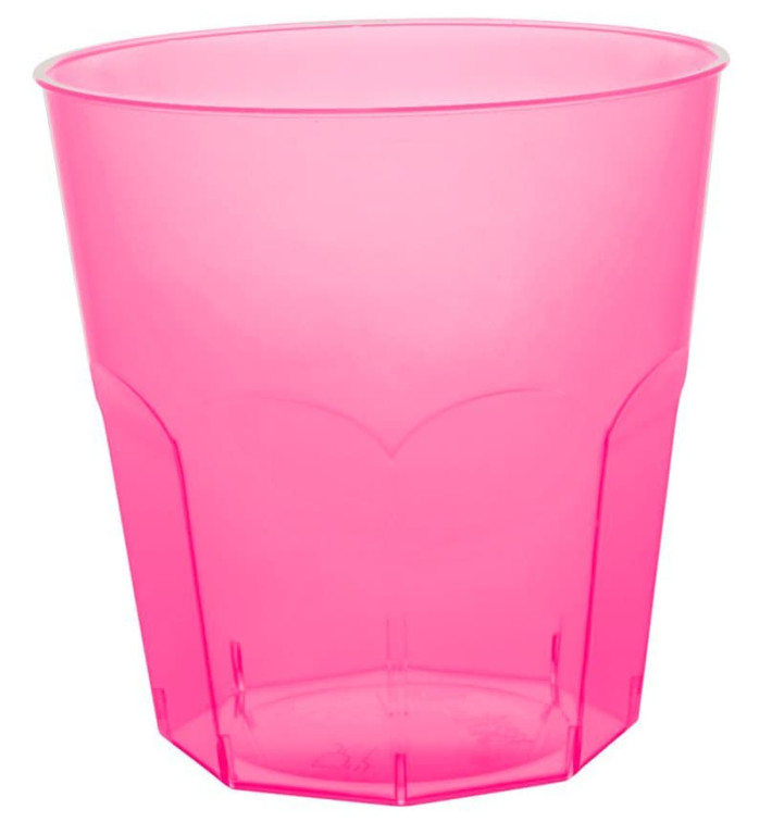 Copo Plastico Fucsia Transp. PS  Ø73mm 220ml (1000 Uds)