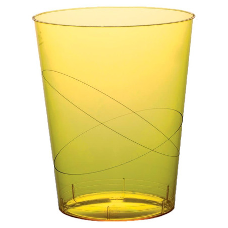 Copo Reutilizável PS Cristal Moon Amarelo Transp. 350Ml (20 Uds)