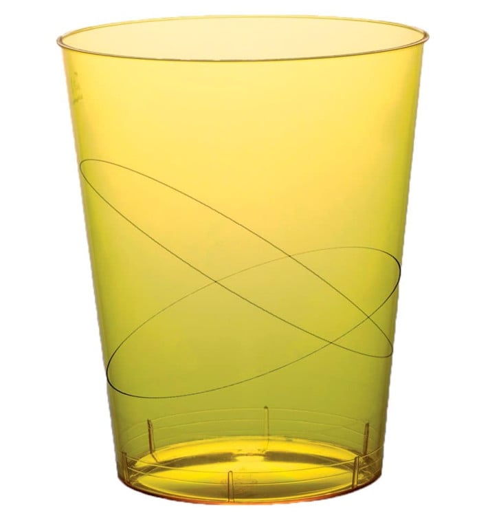 Copo Plastico Moon Cristal Amarelo Transp. PS 350ml (400 Uds)