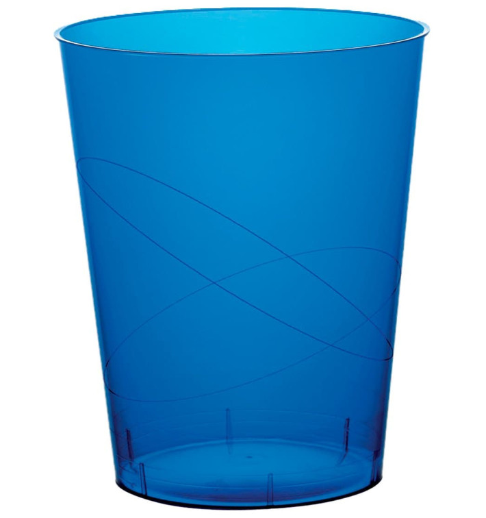 Copo Plastico Moon Cristal Azul Transp. PS 350ml (20 Uds)