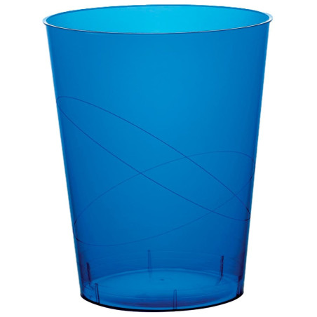 Copo Plastico Moon Cristal Azul Transp. PS 350ml (20 Uds)