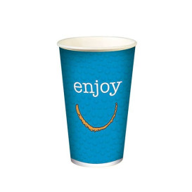 Copo Cartão Bebidas Frias 16 Oz/500ml "Enjoy" Ø9,0cm (1000 Uds)