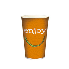 Copo Cartão Bebidas Frias 12 Oz/360ml "Enjoy" Ø8,0cm (2.000 Uds)