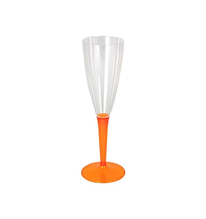 Copo PS Flute Champanhe Pé Laranja 100ml (72 Uds)