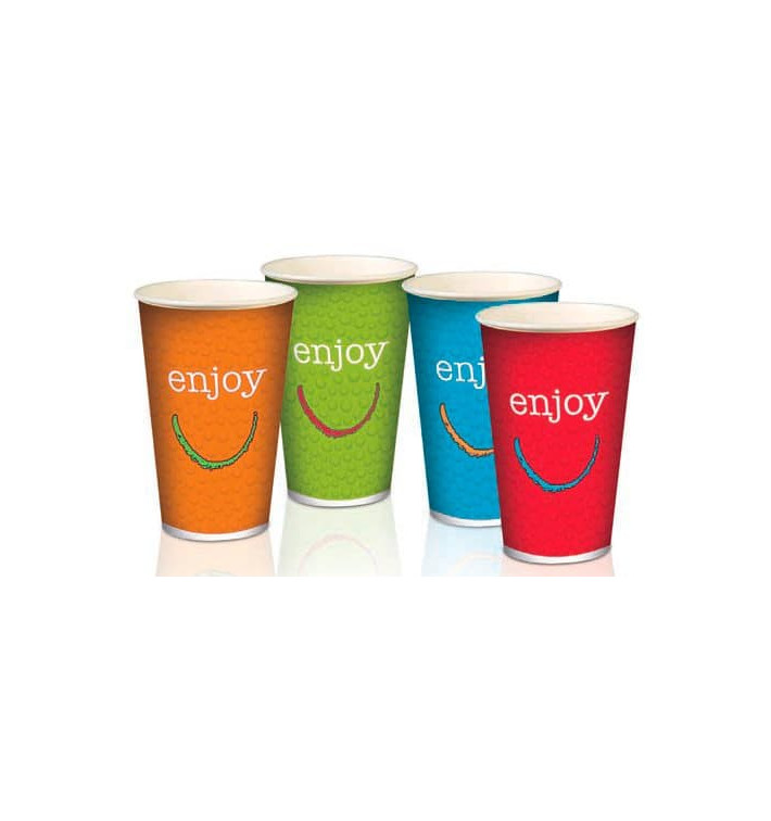 Copo Cartão Bebidas Frias 12 Oz/360ml "Enjoy" Ø8,0cm (2.000 Uds)