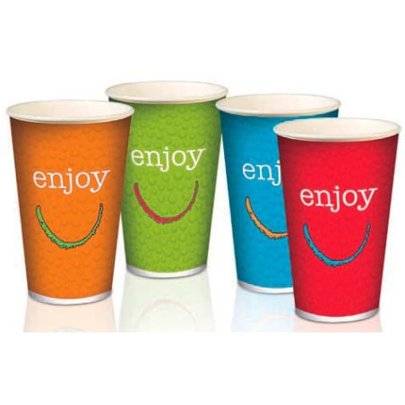 Copo Cartão Bebidas Frias 16Oz/540ml "Enjoy" Ø9,0cm (1000 Uds)