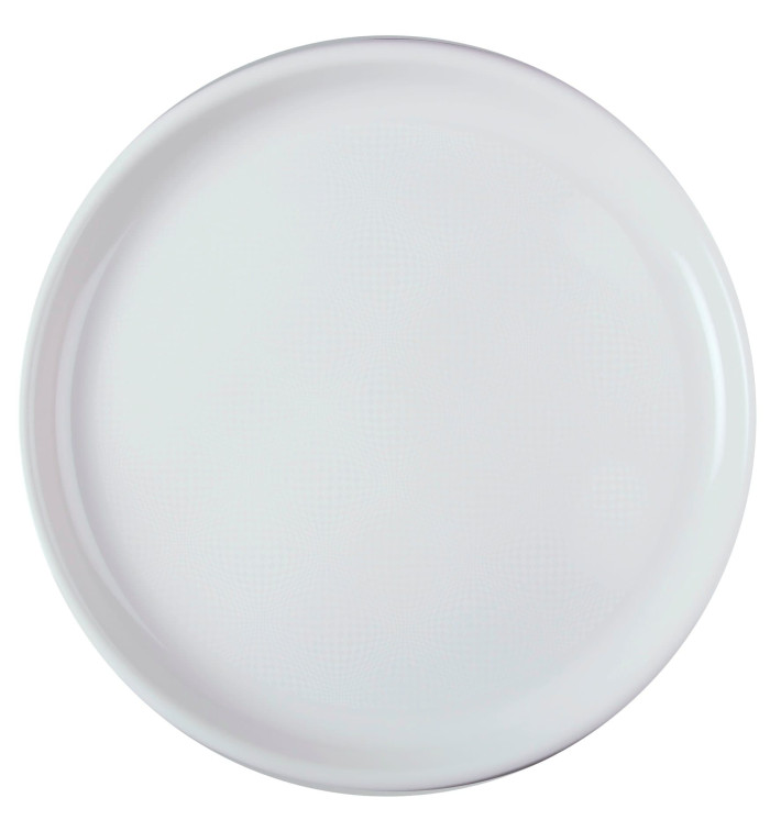 Prato de Plastico para Pizza Branco Round PP Ø350mm (144 Uds)