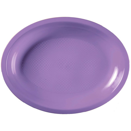 Bandeja de Plastico Oval Lilás Round PP 315x220mm (300 Uds)